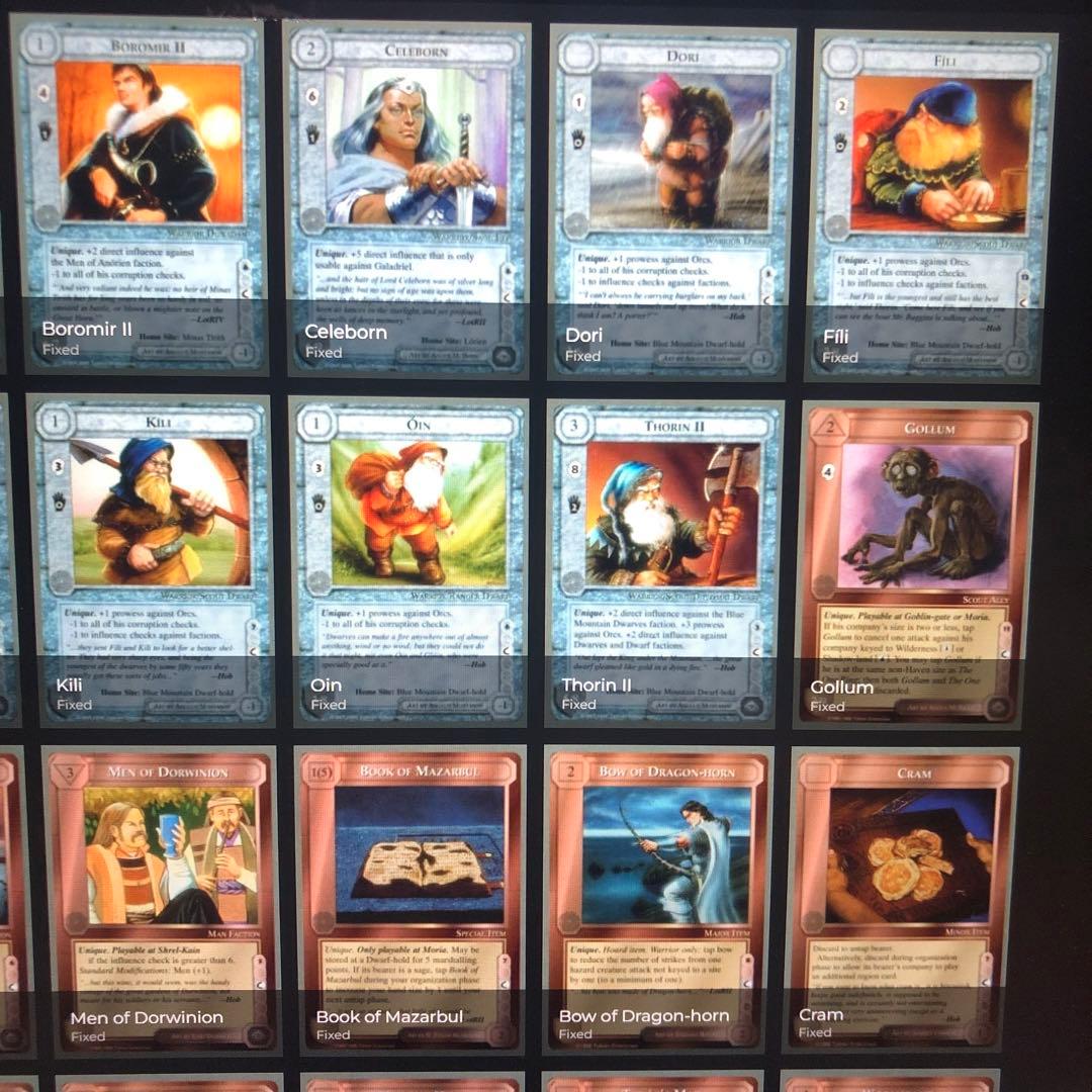 ミドルアース　カード　チャレンジデッキC ccg 指輪物語　希少