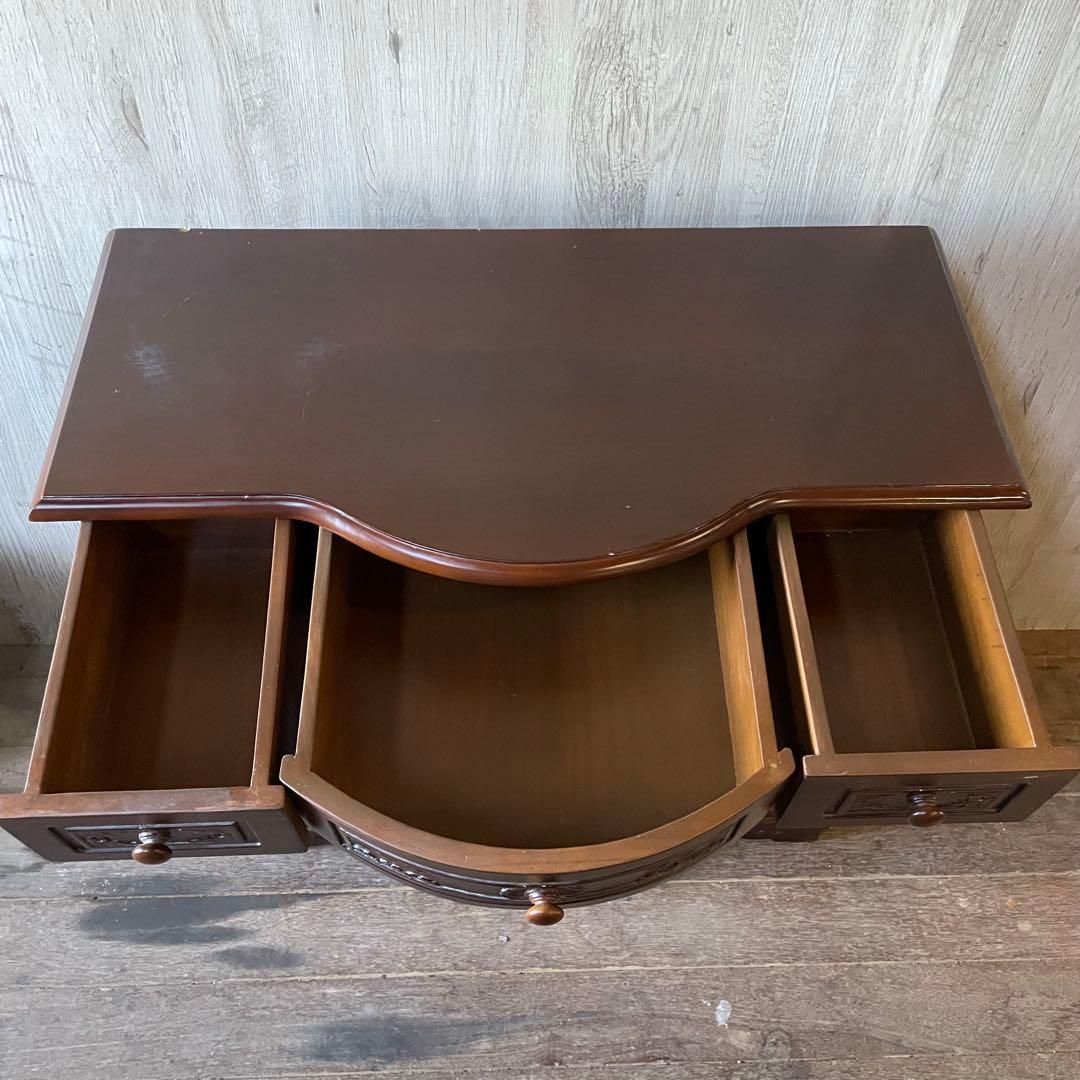 アンティーク調 コンソールキャビネット 木彫り 飾り棚 サイドボード