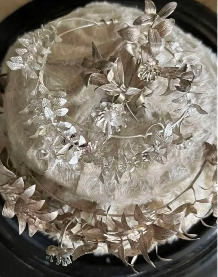 アンティークグローブドマリエガラスドームティアラディスプレイスタンド台座什器