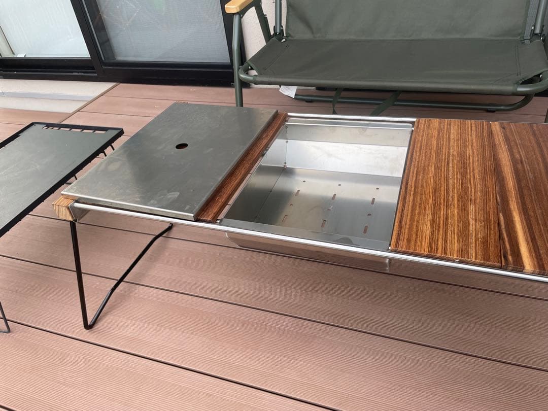 IGTテーブル ステンレスボックス付 収納袋付