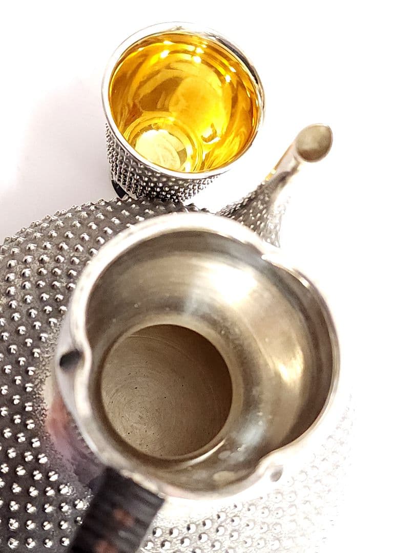 銀製　酒器セット 酒注と猪口 総重量：約279.23g