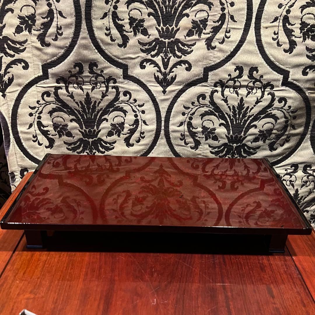 特許　金剛石目塗　鳥羽硬忍　鳥羽清一　漆器　花台　PATENT華道　茶道具