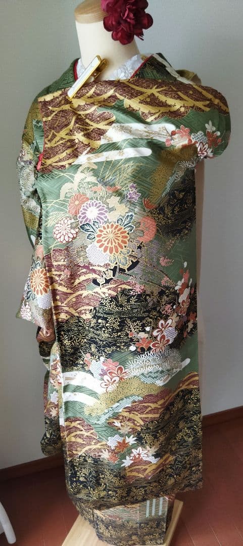 ゆたろう様　398.振袖7点セット　正絹　フルセット　成人式