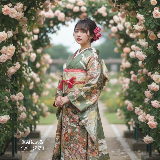 ゆたろう様　398.振袖7点セット　正絹　フルセット　成人式