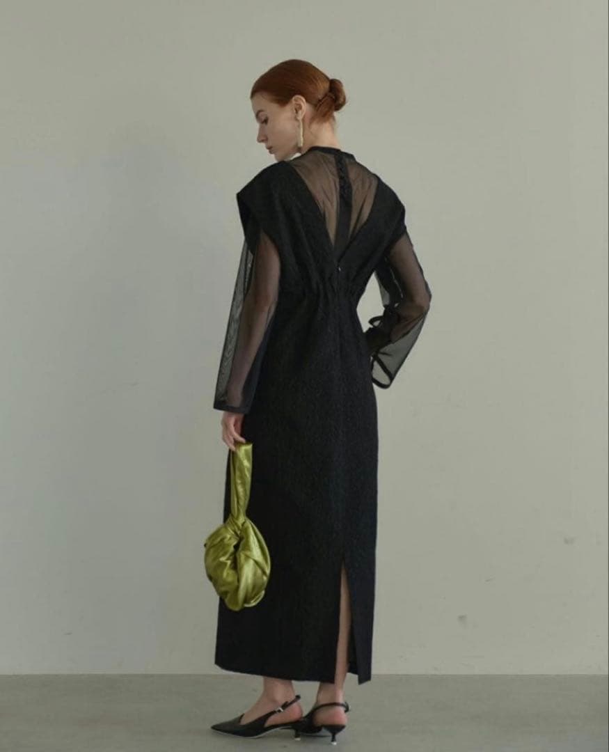 スーツ・フォーマル・ドレス niana V line jacquard dress