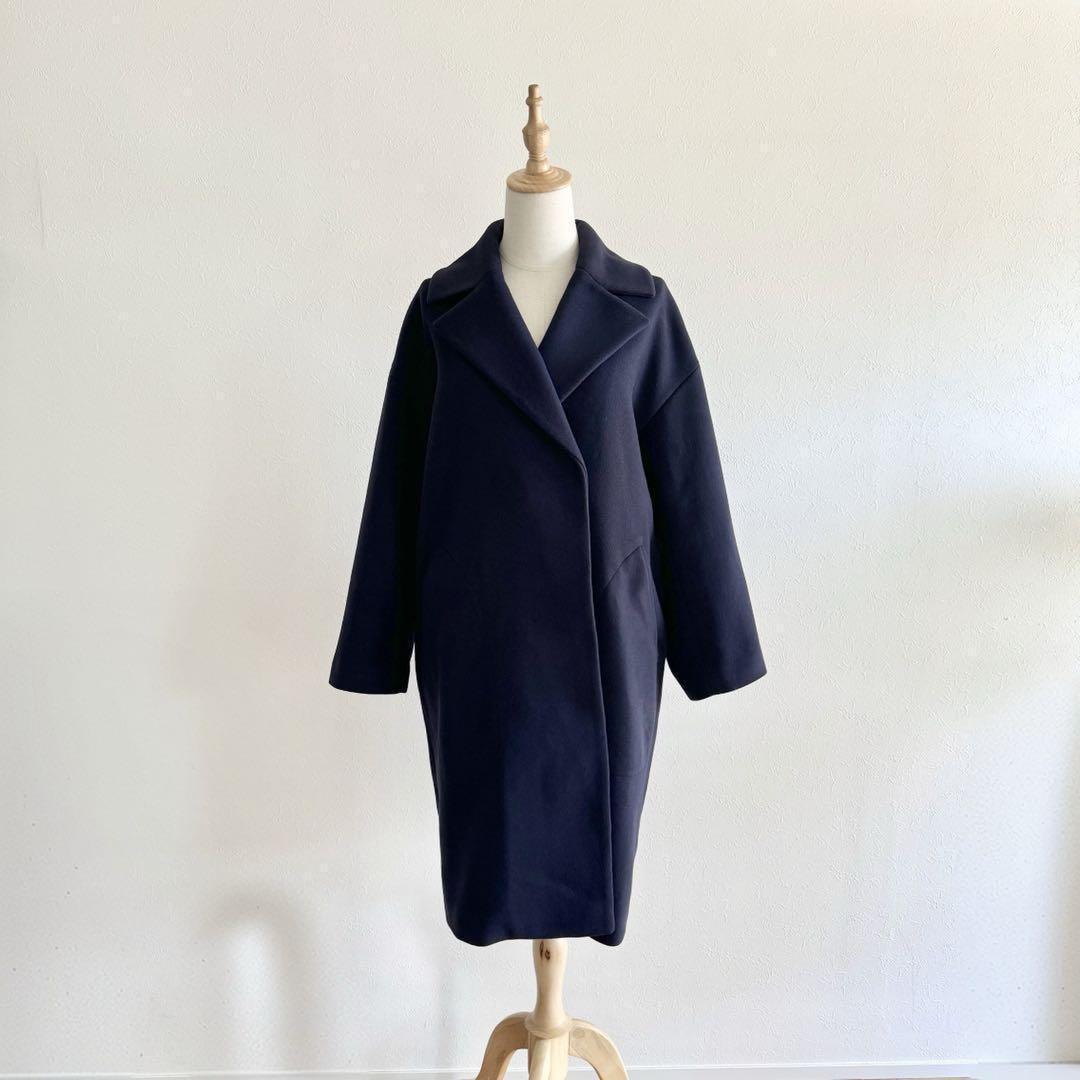 イエナ／極美品❤️人気定番MANTECOオーバーチェスターコート ネイビー38