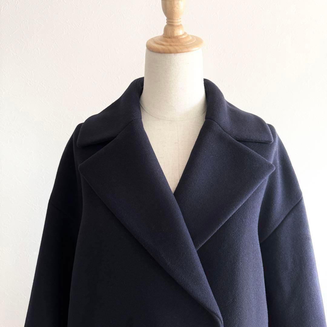 イエナ／極美品❤️人気定番MANTECOオーバーチェスターコート ネイビー38
