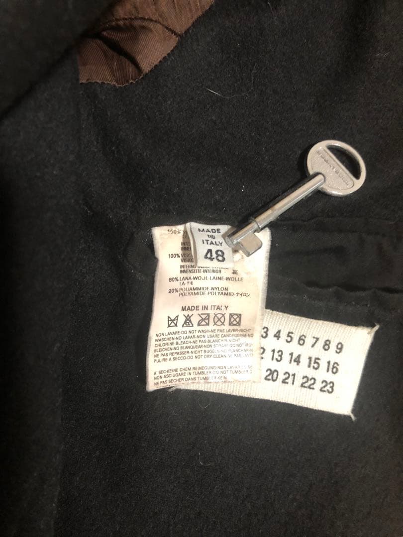 マルタン マルジェラ レザーシングルライダースジャケット 48