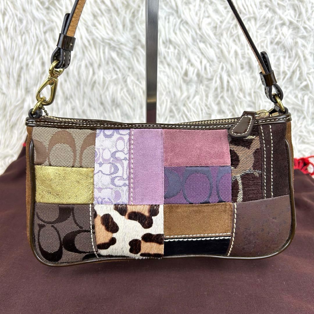 ✨美品 Coach Patchwork mini Demi Pouch Rare