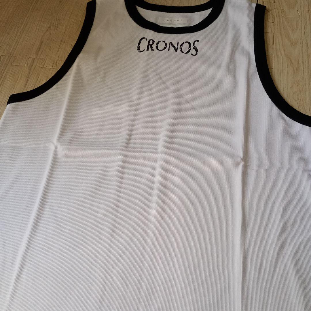 人気カラーモデル！ロゴ 　筋トレ クロノス cronos　サイズ42　白✕黒　綿