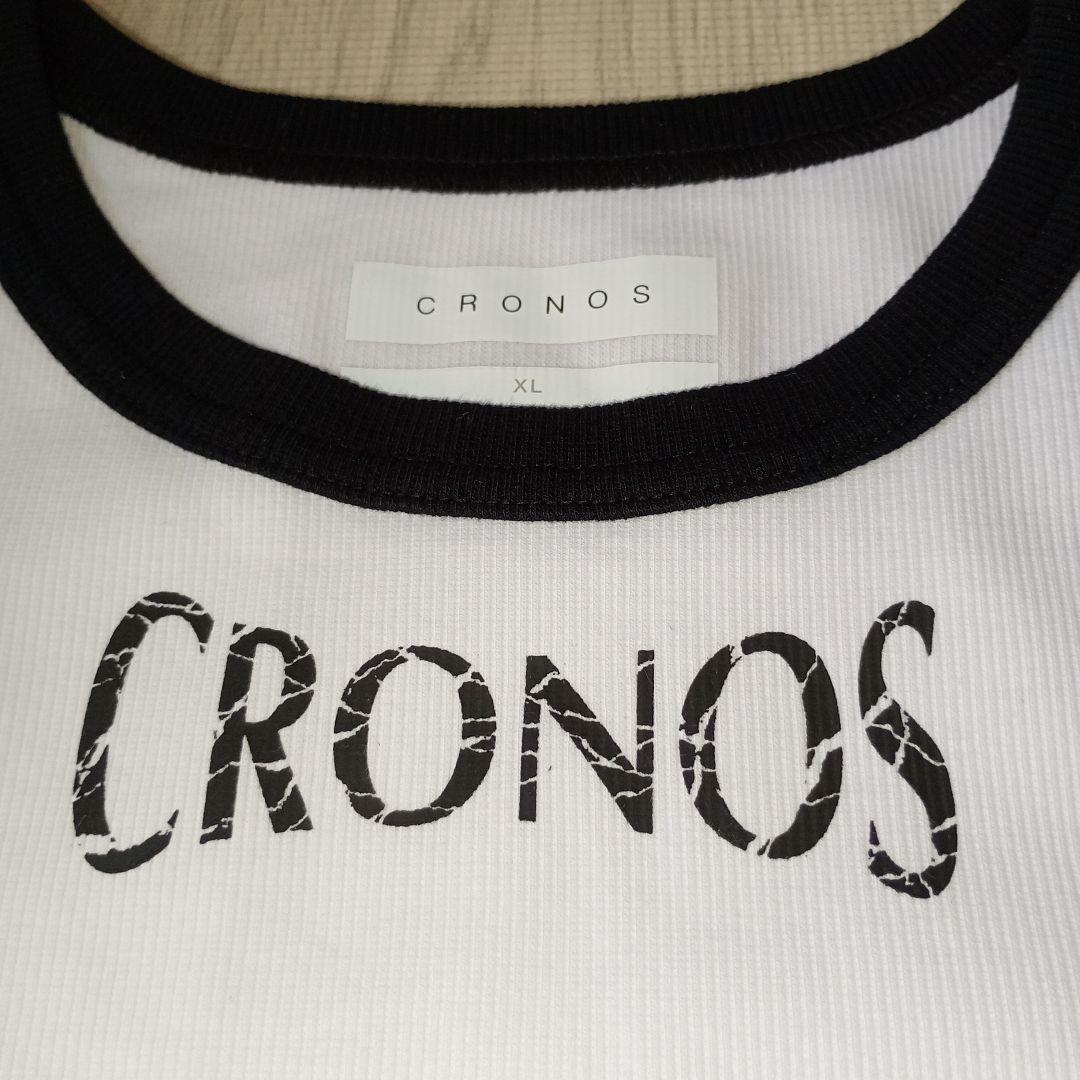 人気カラーモデル！ロゴ 　筋トレ クロノス cronos　サイズ42　白✕黒　綿