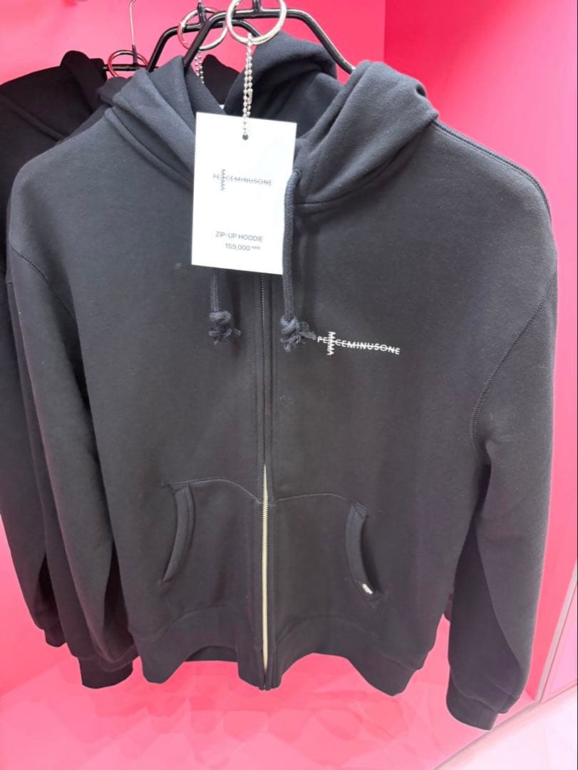 PEACEMINUSONE MAMA ジップアップフーディー ブラック M