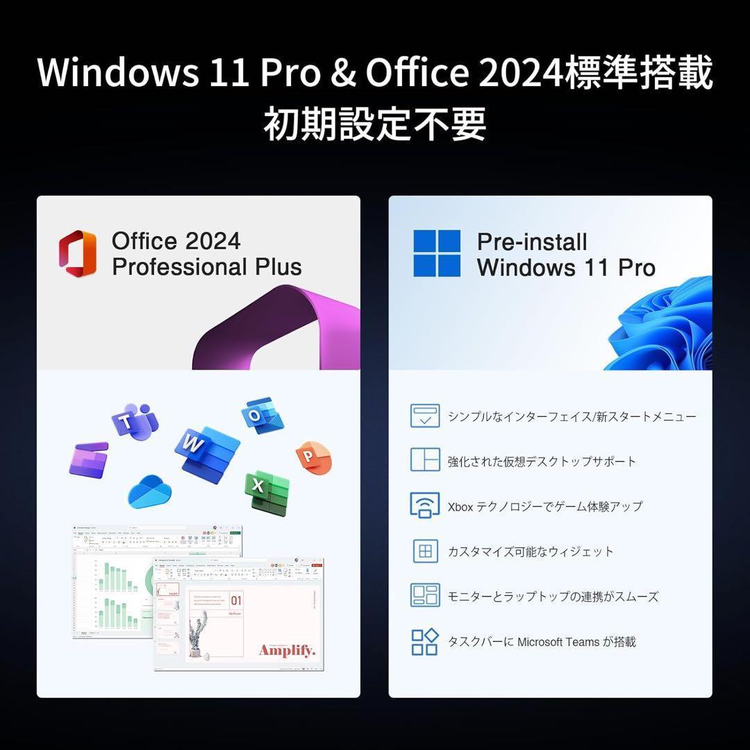 Office 2024搭載 ノートパソコン15.6型6500Y 32+512GB
