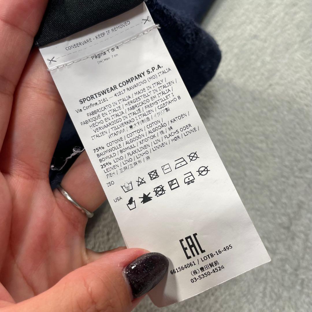 ストーンアイランド　長袖Tシャツ　ロンT ネイビー　L