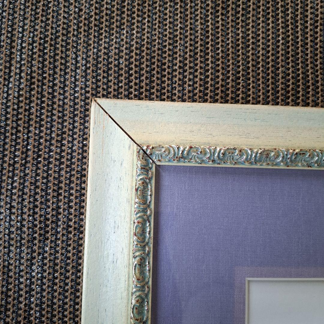 アイボリー フレーム 紫 マット ポスターフレーム　額縁　97×66.5