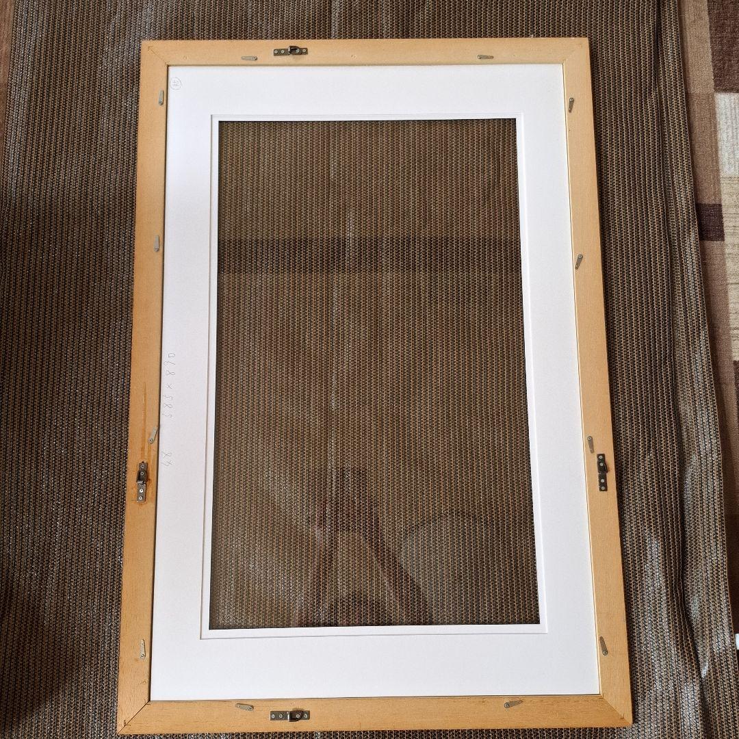 アイボリー フレーム 紫 マット ポスターフレーム　額縁　97×66.5