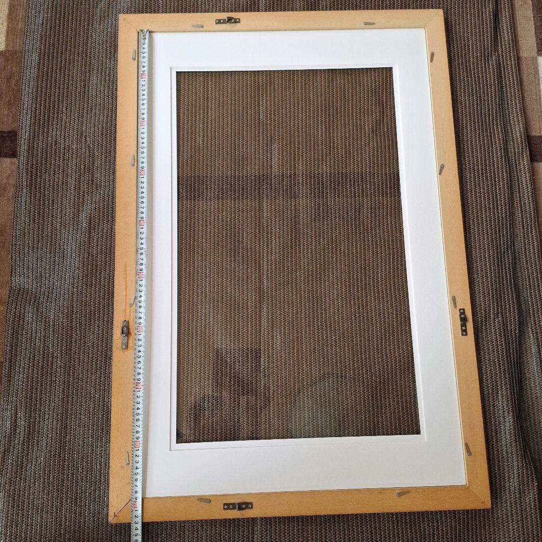 アイボリー フレーム 紫 マット ポスターフレーム　額縁　97×66.5