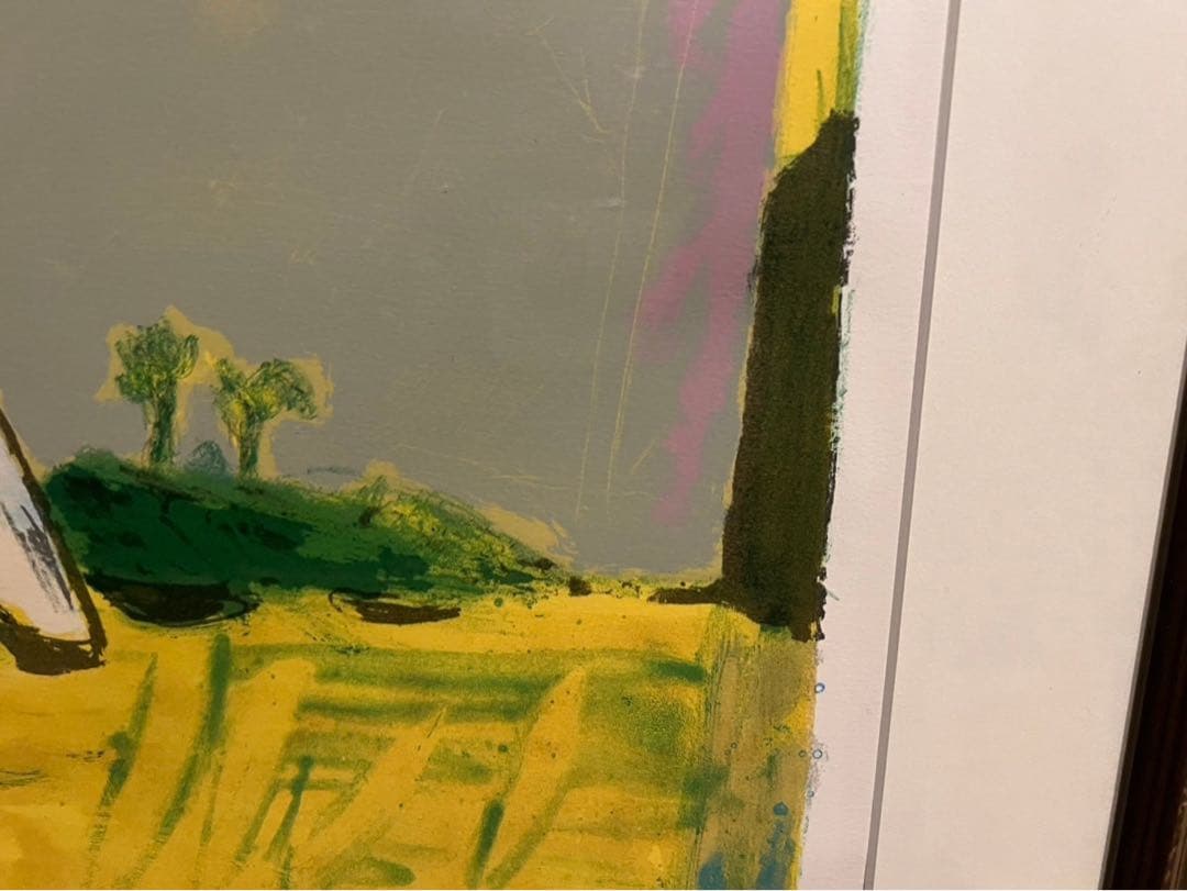 まおぽん＊吉岡耕二 aswan リトグラフ 絵画 額縁 アート