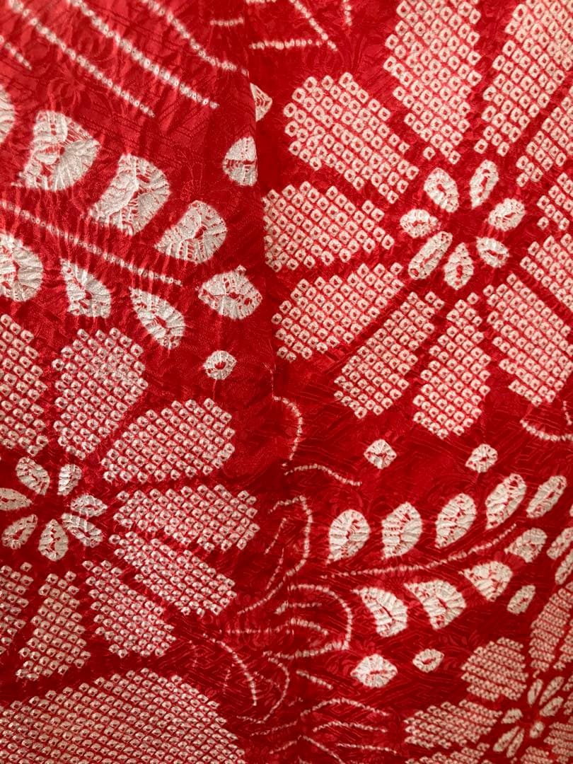 ちー様 希少手絞り」正絹　杢目の総絞り振袖