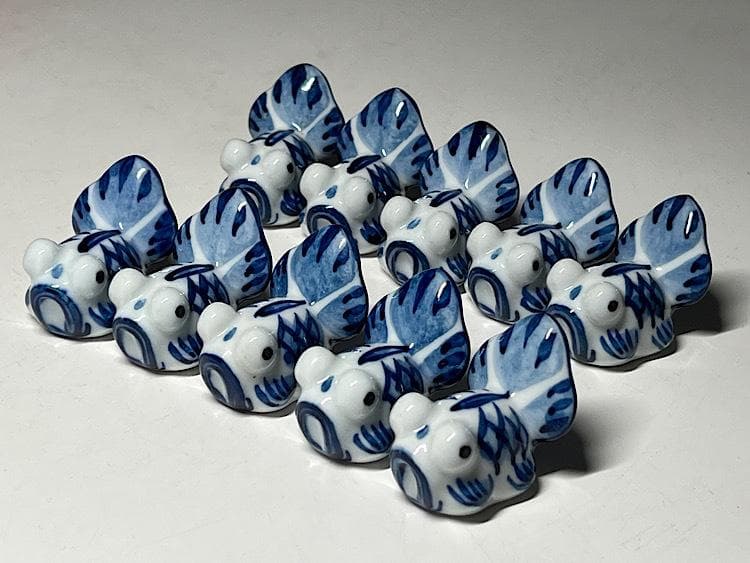 有田焼　金魚形　箸置き　１０点セット