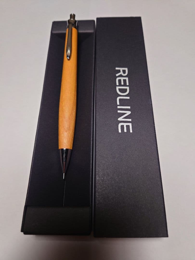 未使用　RED LINE PEN ケヤキ　シャープペンシル　オリジナル金具