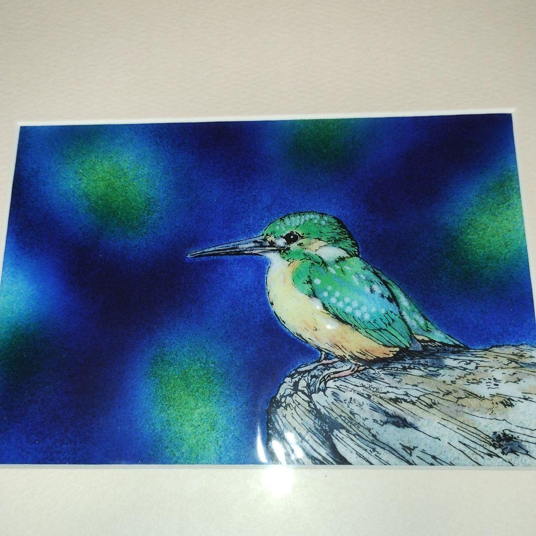 カワセミの七宝焼