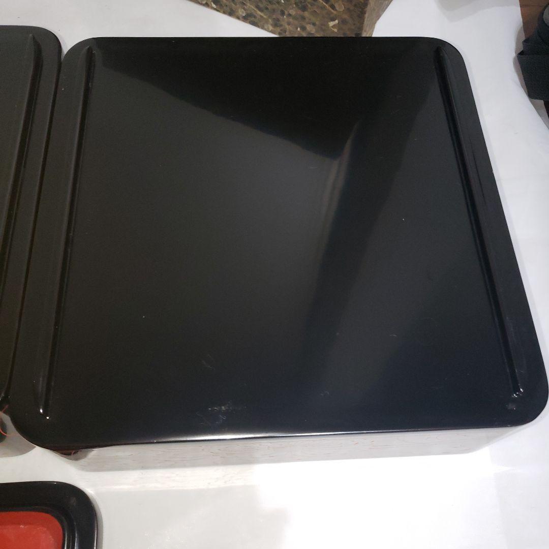 輪島漆器　漆器 花模様 二段重箱