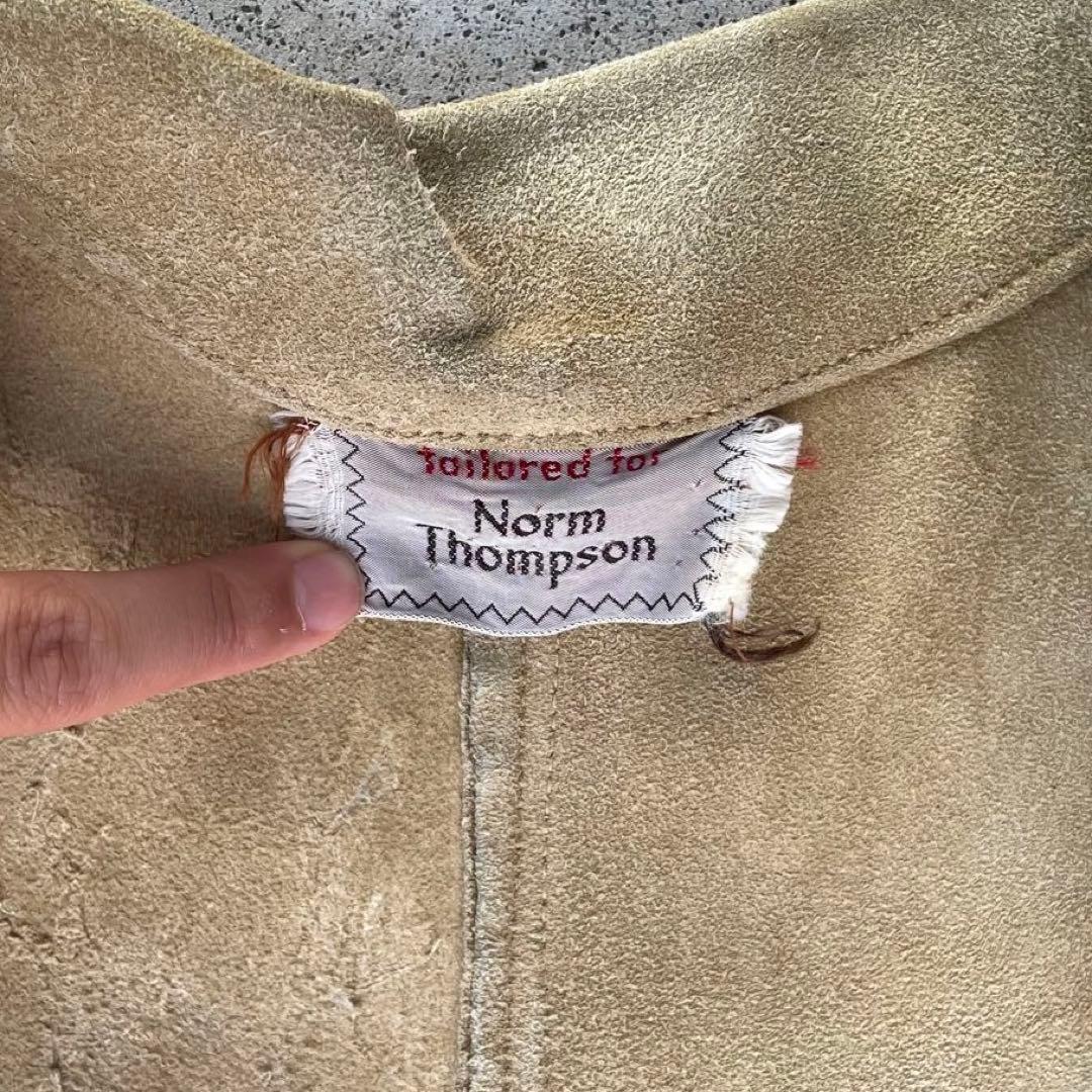 珍品◎NORM THOMPSONヴィンテージ60sスエードレザージャケット黄色