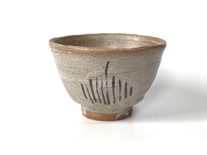 陶芸家　作家物　西岡小十　絵唐津　茶碗　抹茶碗　共箱　木賊文　古唐津　最晩年作