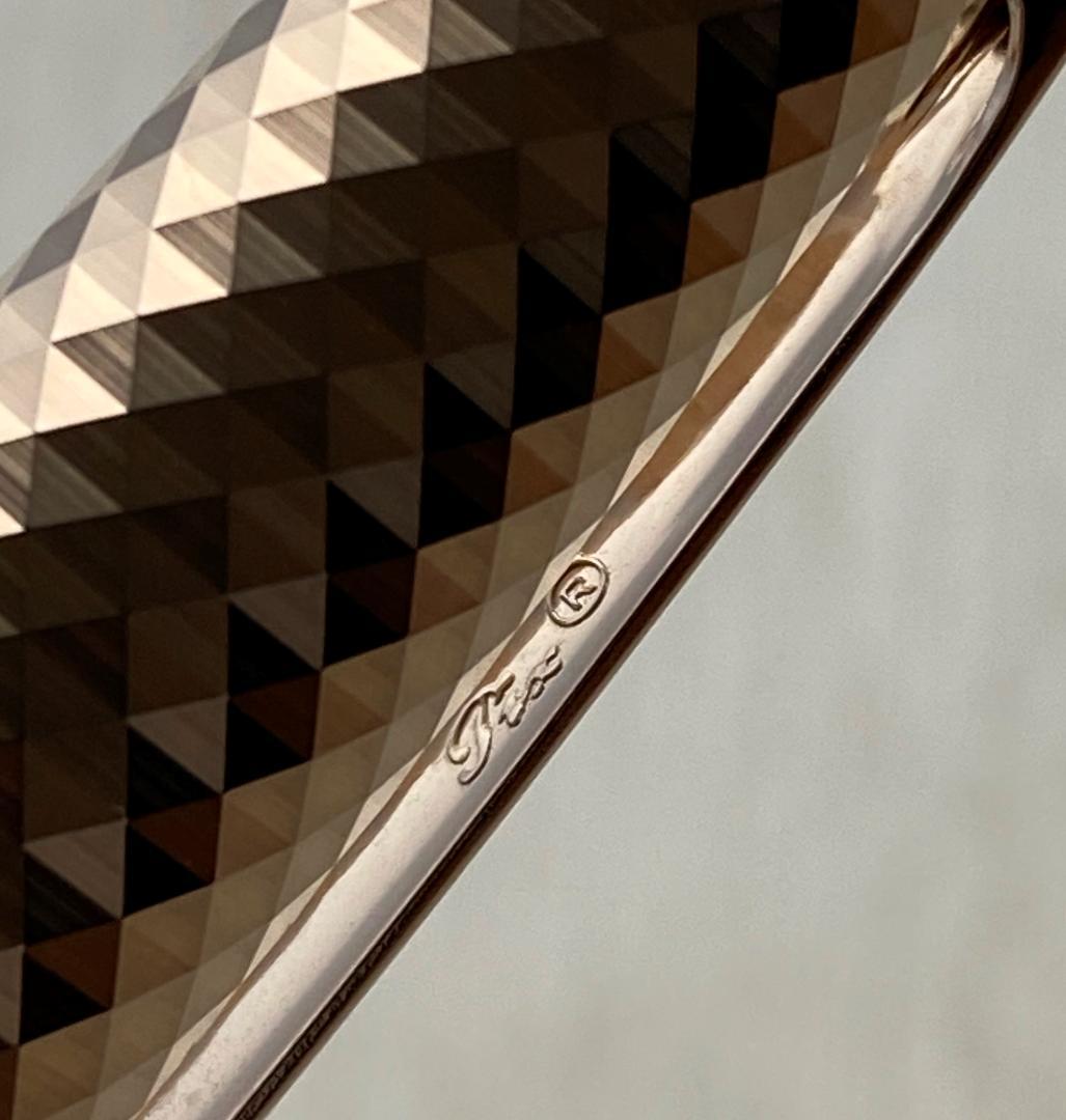 美品 モンブラン シャンパゴールド ソリティアメタル ジオメトリック ボールペン