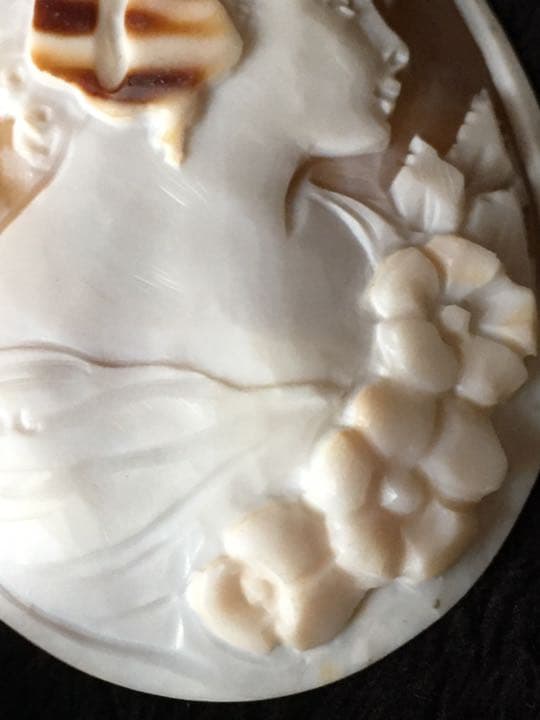 シェル三層カメオSOL チロ・ソルヴィーノ作ルース