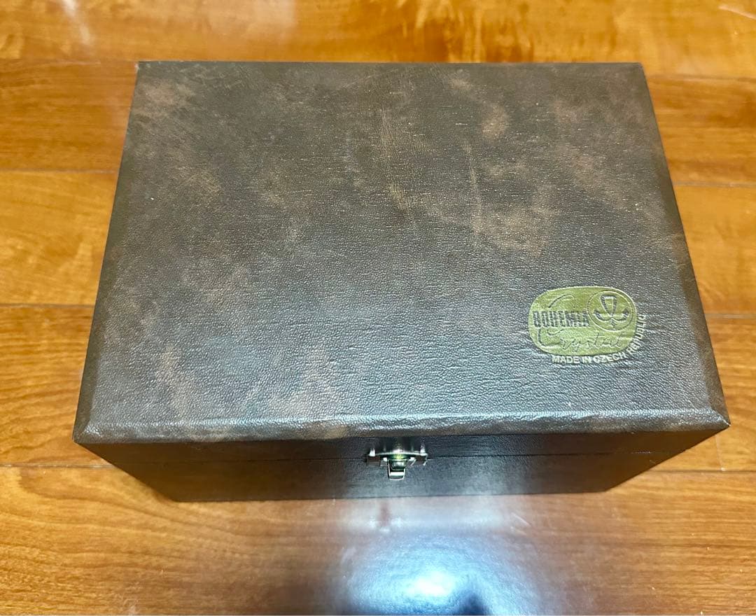 【新品・未使用】BOHEMIAガラス 花瓶 木製ボックス付き