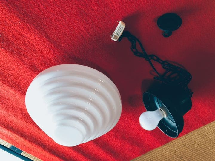 アンティーク レトロ 照明 ライト 昭和大正モダン的アール・デコ調乳白色照明