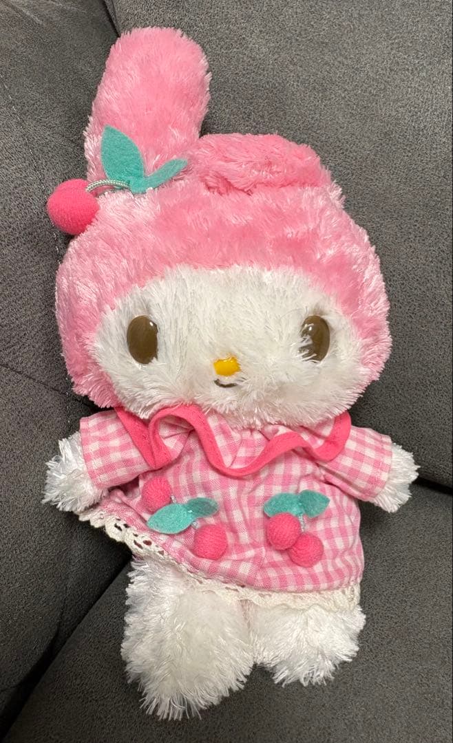 【美品】マイメロディー ぬいぐるみ 2009 クタクタドール　さくらんぼモチーフ