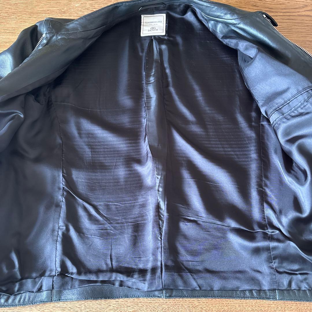 め*✨様 ブラックレザー シングルライダースジャケット