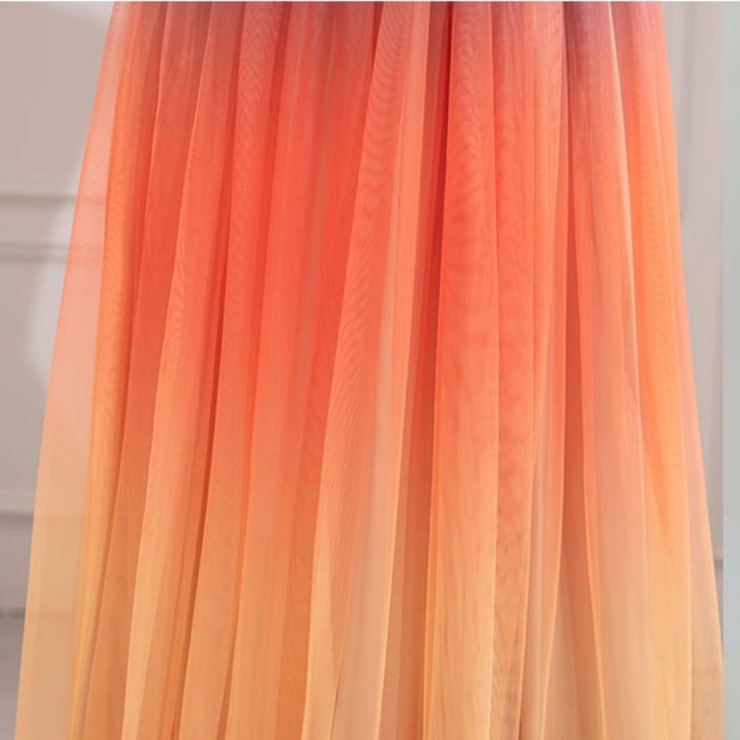 グラデーション　イブニングドレス　ミスコン　ドレス　コンテスト　ロング