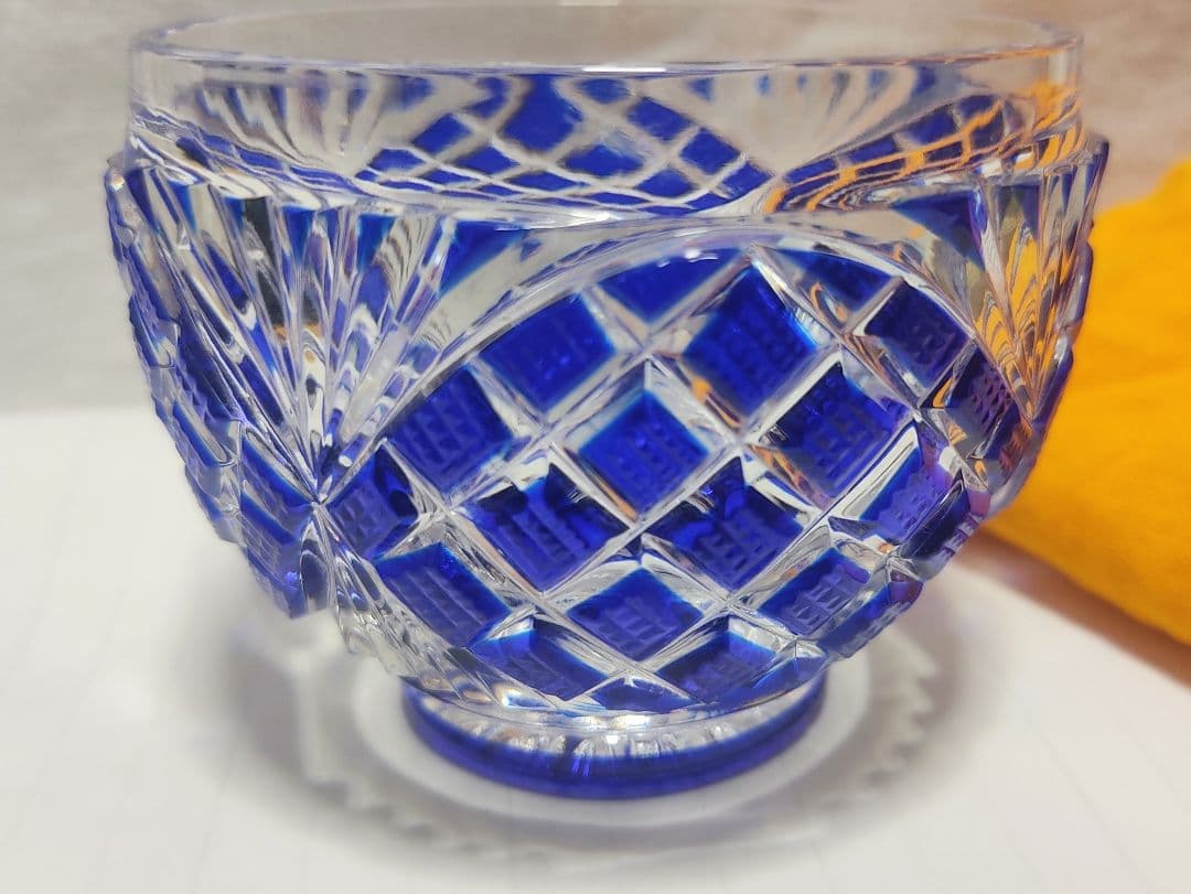 美品☆薩摩切子 小付鉢 （切子 江戸切子 薩摩切子）