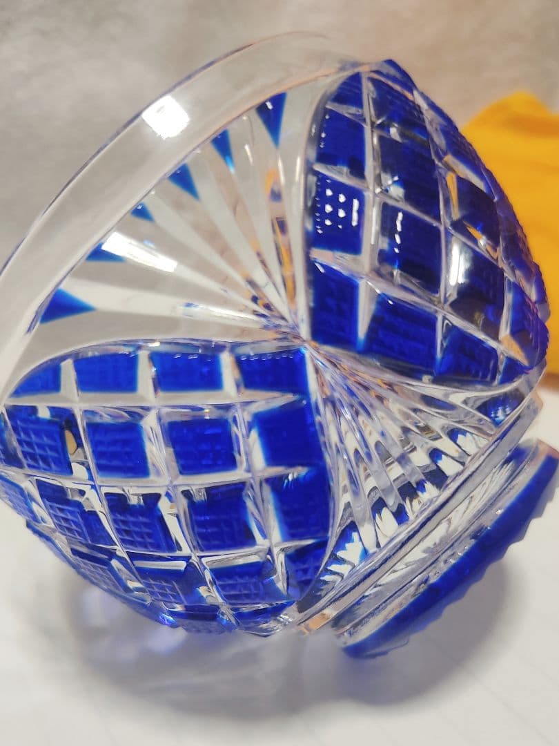 美品☆薩摩切子 小付鉢 （切子 江戸切子 薩摩切子）