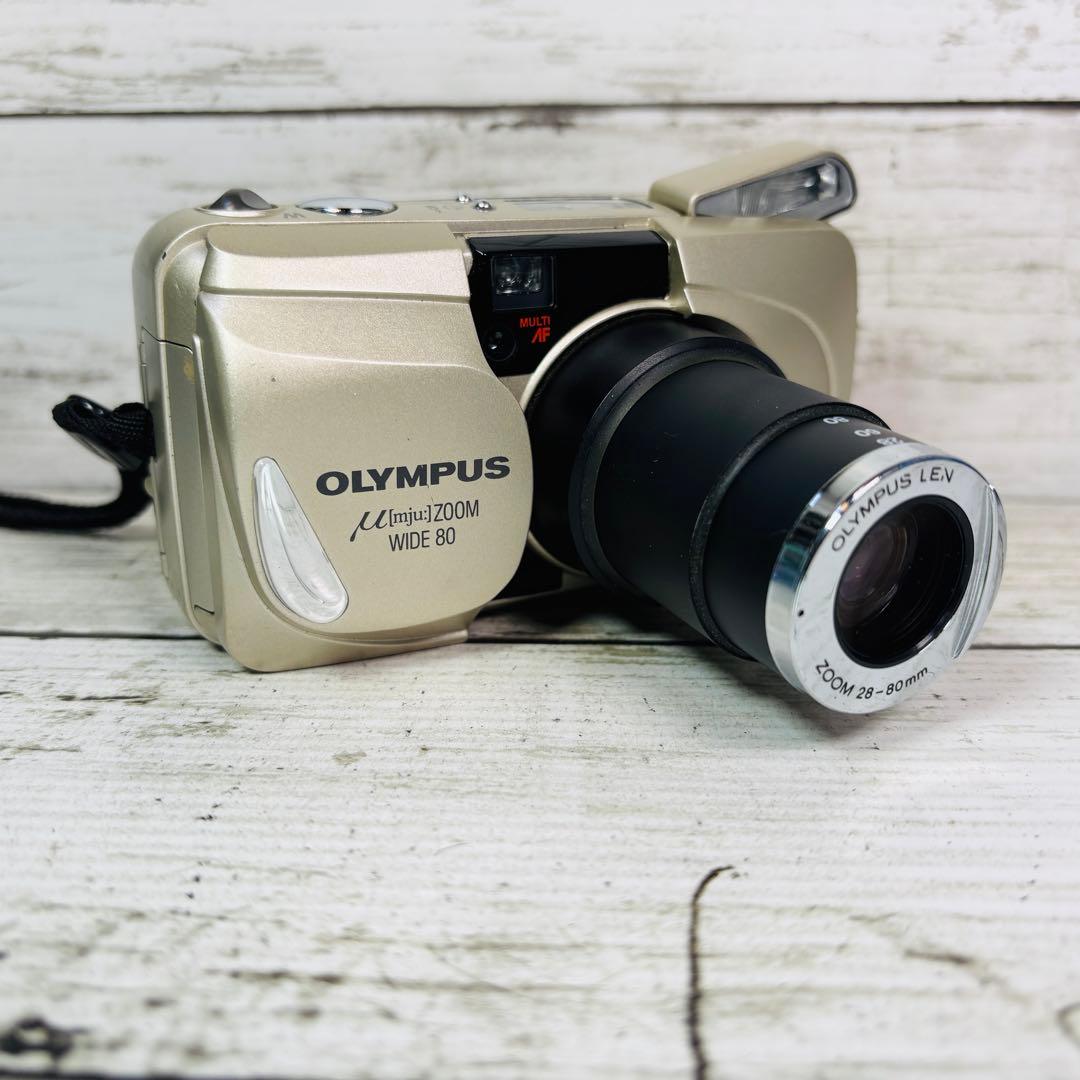 【動作良好】OLYMPUSフィルムカメラ μ[mju] ZOOM WIDE 80