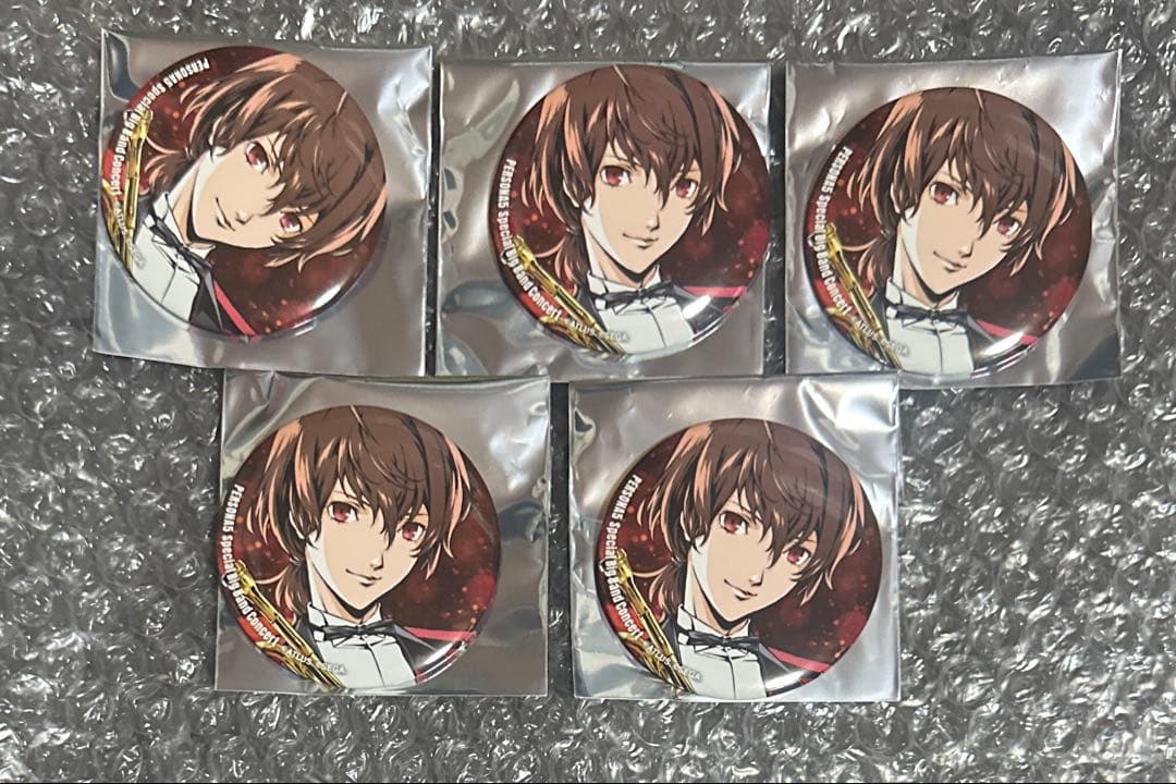 ペルソナ コンサート 5 明智吾郎 クロウ 缶バッジ 5個