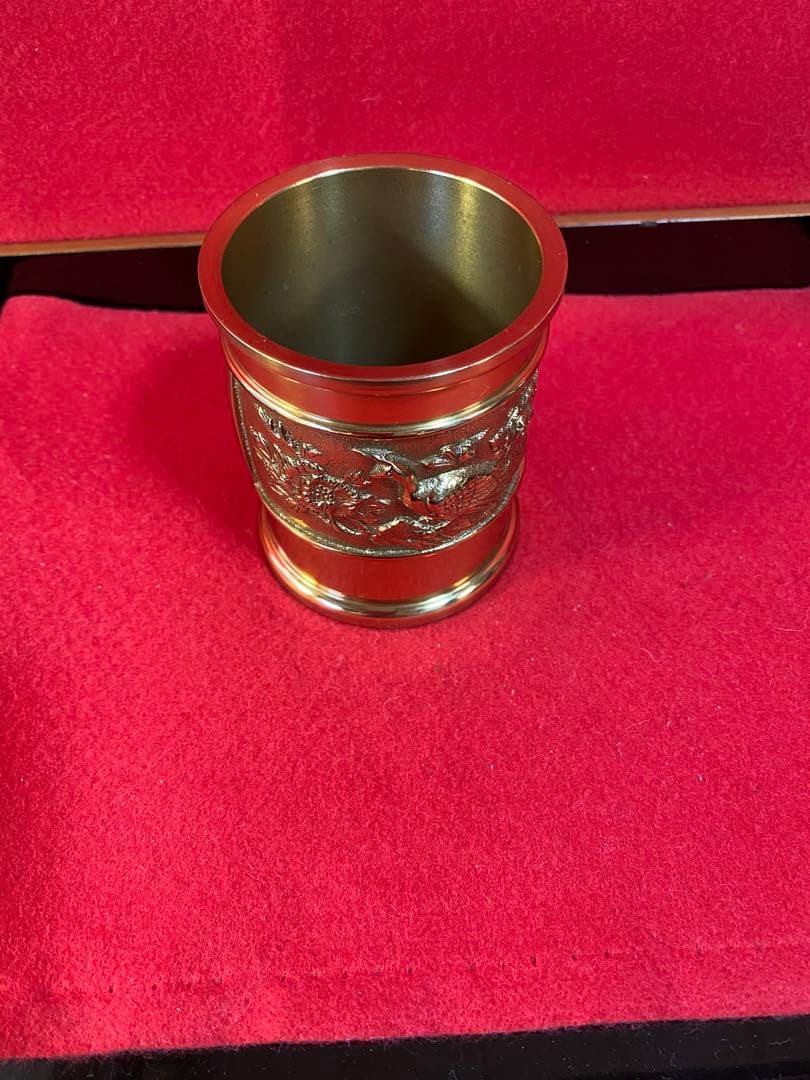 彫金彫　鉛筆立て