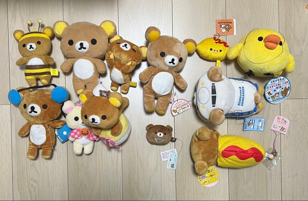 リラックマ　コリラックマ　キイロイトリ　ぬいぐるみ　マスコット　12点セット