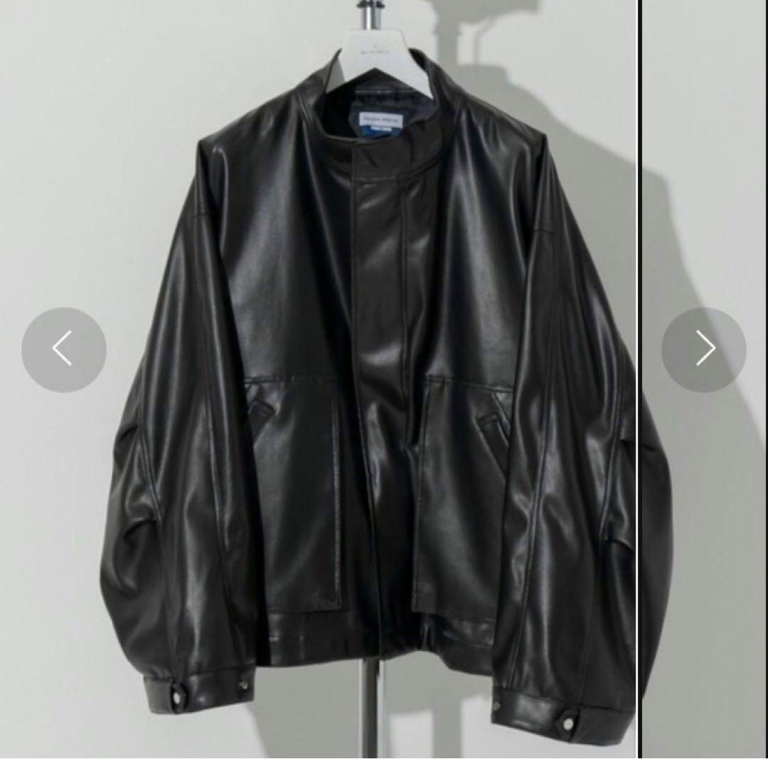 tp メゾンスペシャル オーバー ショート モッズ ブルゾン レザー