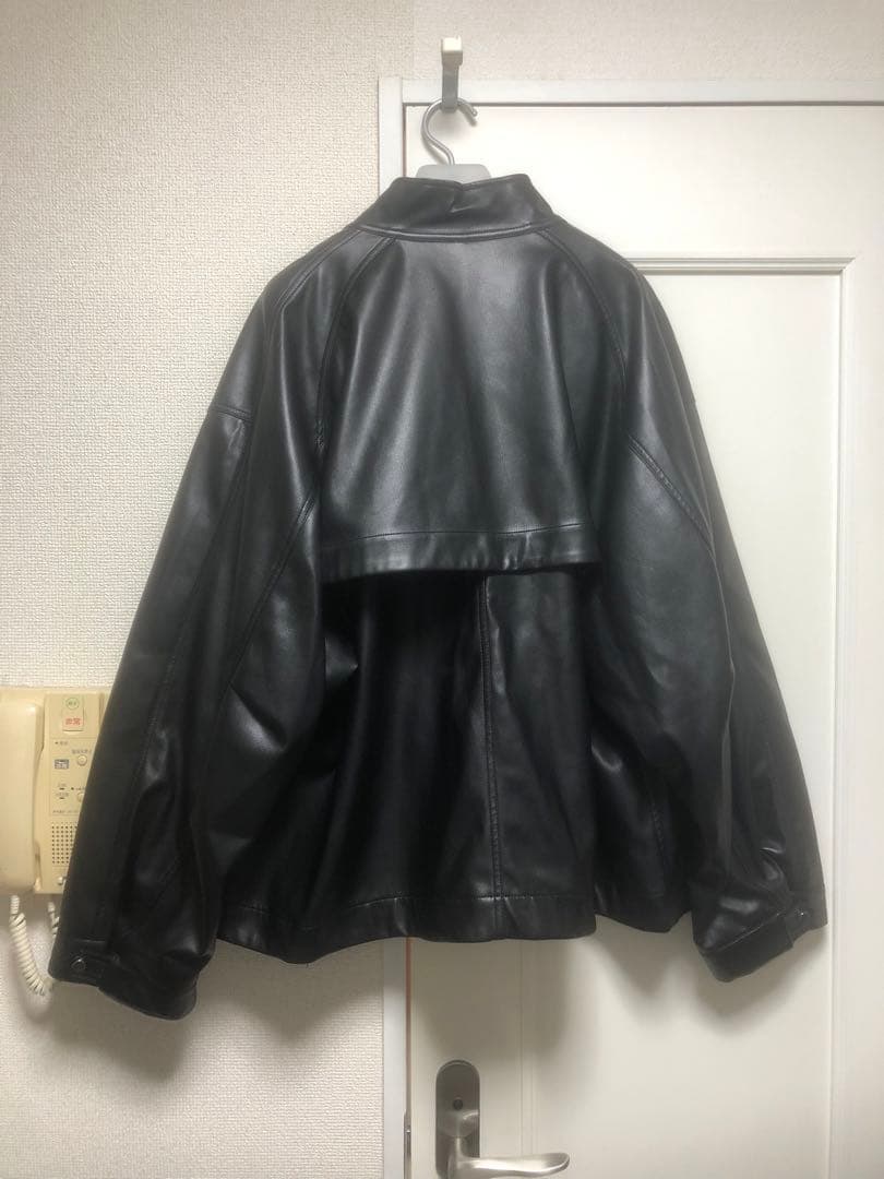 tp メゾンスペシャル オーバー ショート モッズ ブルゾン レザー