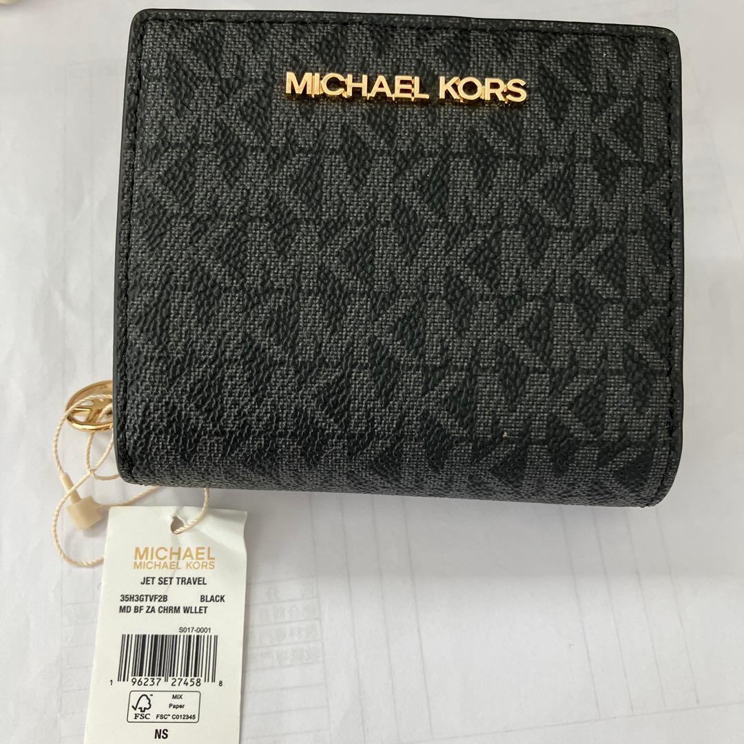 MICHAEL KORS JET SET TRAVEL 二つ折り財布 ブラック