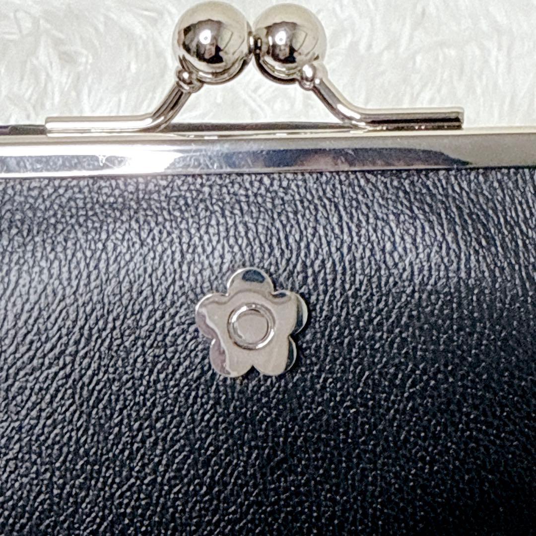 MARY QUANT フレンチシームガマロ ウォレット ブラック 財布 がま口