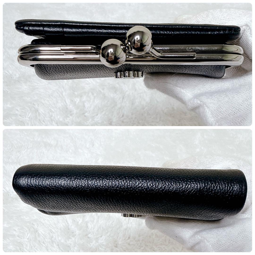 MARY QUANT フレンチシームガマロ ウォレット ブラック 財布 がま口