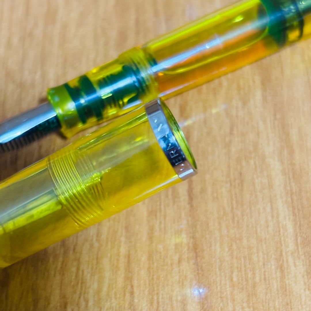 ペリカン 万年筆 M205 DUO イエローデモンストレーター インク付