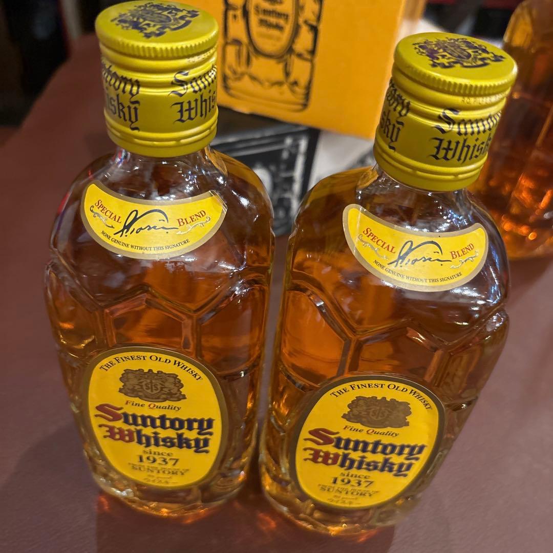 古酒 サントリー角4本 亀甲&グラスSET 未使用品