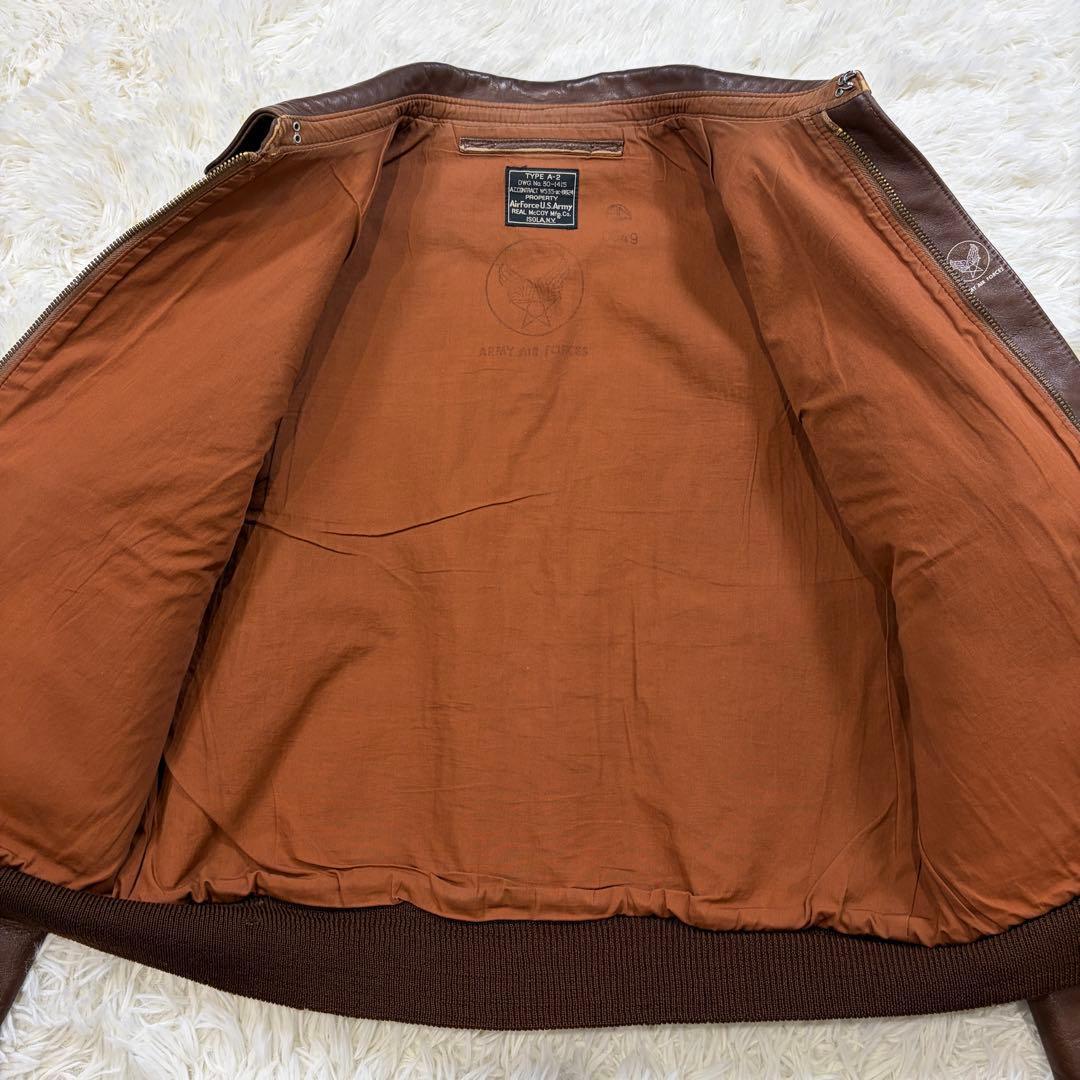 ザリアルマッコイズ ホースハイド A-2 レザージャケット 旧マッコイ36 茶色